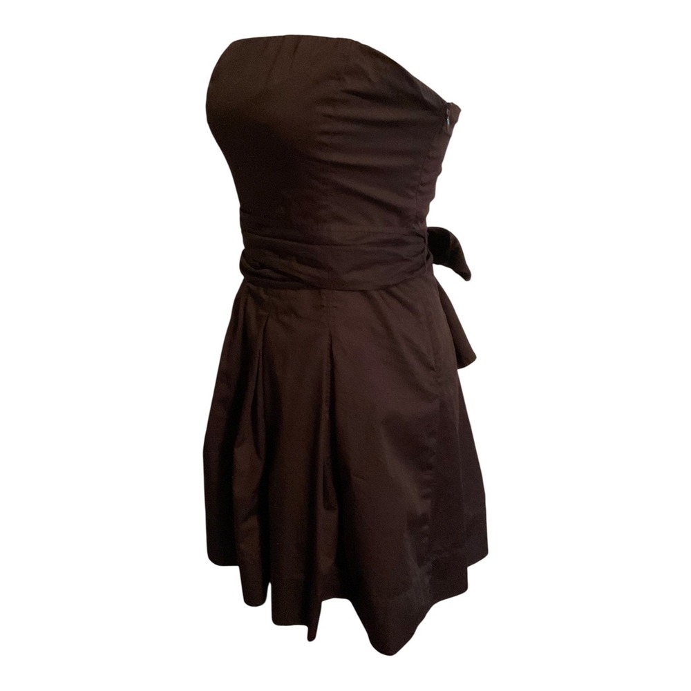 Y2K The Limited Strapless Fit and Flare Cocktail Dress Womens 4 Brown Cotton - Picture 5 of 13